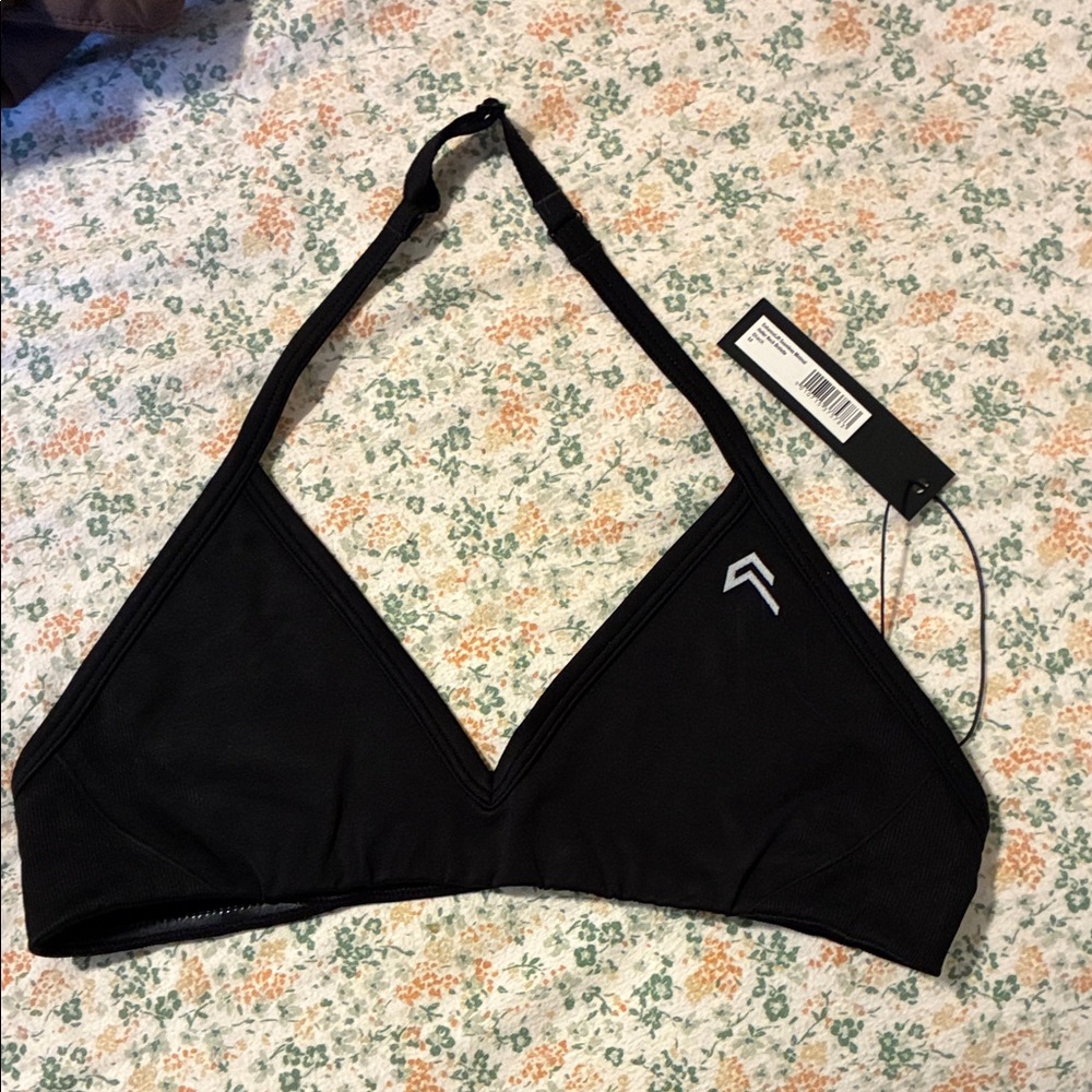 Oner Active Black halter neck bralette enhance life seamless minimal